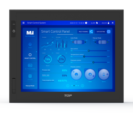 Панельный компьютер 15″, 24В, 1024x768, Core i3, RAM 8GB, SSD 256GB,VGA, HDMI, SCADA TOP-VIEW FULLP